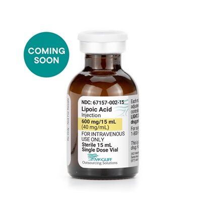 Alpha Lipoic Acid (ALA) 40 mg/mL,15mL, SDV, Vial