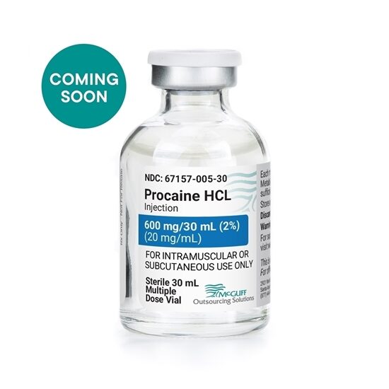 Procaine HCL 20 mgmL 30 mL MDV Each